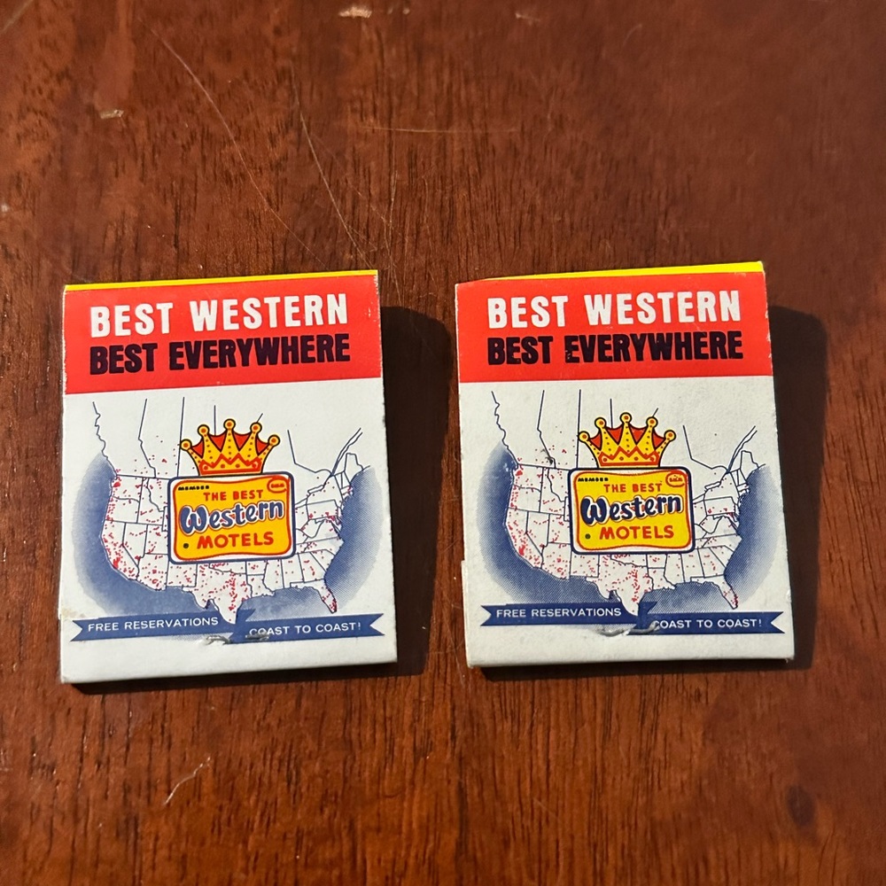 Vtg Matchbook Lot of 2 Best Western Little America Wyoming Mesquite Nevada